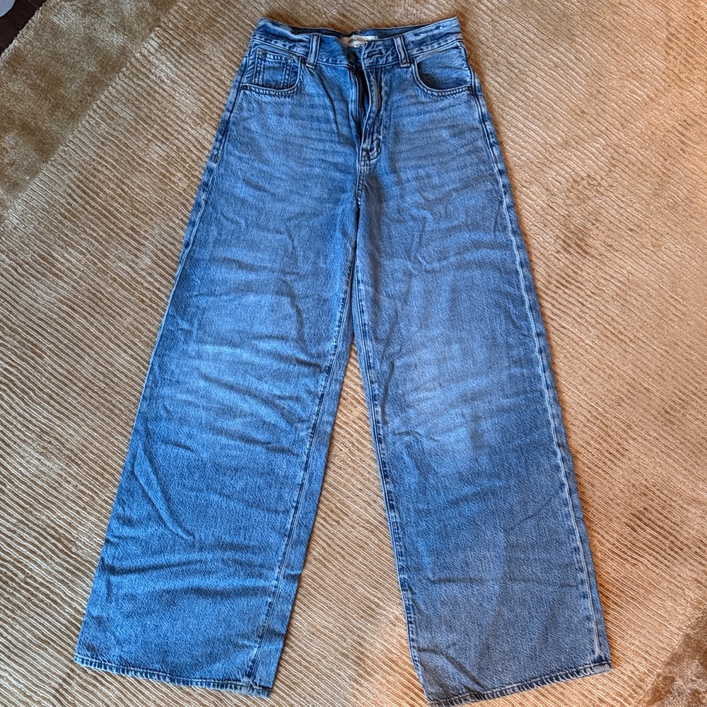 Madewell Super Wide Leg Denim Size 23 Never Worn